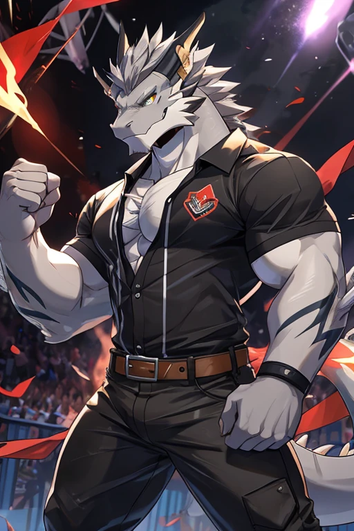 tmasterpiece,Best quality at best,Detailed background nj5 hairy,rays of sunshine, Alone,solofocus,male,Male focus,Humanity,wolf,(sport:1.5), (Gray fur,,Black eyebrows:1.5),Elaborate Eyes,detailed eyes,agate eyes,five fingers, Wear only shorts yaoi,Strong body,Majesty,Revealing eight-pack abs and two thick chest muscles,showing nipple,adult face