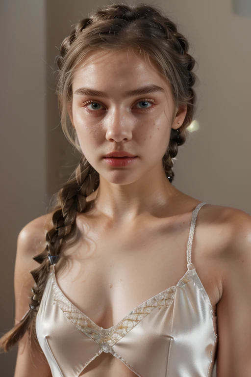 (best quality, masterpiece:1.2), photorealistic, ultra high res, full body shot, front lighting, intricate detail, Exquisite details and textures, 1girl, (young), face highlight, upper body, detailed face, tear mole, white skin, silver hair, ponytail, braid hair, looking at viewer, big eyes, symmetrical eyes, (sexy ao dai attire:1.6), earrings, (gigantic breasts), slim body, professional lighting, photon mapping, radiosity, physically-based rendering, good hands, good fingers, outdoor, masterpiece,ultra realistic,32k,extremely detailed CG unity 8k wallpaper, best quality