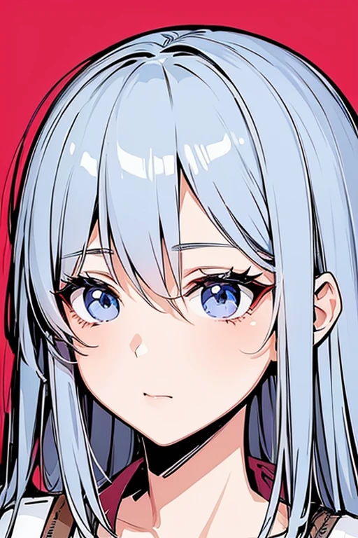 (2D illustration)、(the lines are clear)、(2D illustrationの顔)、woman's face、