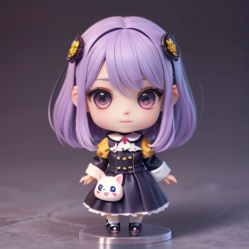 黒い制服を着たanime girl, summer clothes, Cartoon girl, anime girl, young anime girl, chibi anime girl, cute!! Around it!!! , anime girl, , girl in uniform, , cute anime girl, Anime a bit, Portrait of cute anime girl, anime girl, cute , Long Hair anime girl, anime female characters, mini, a bit! purple hair、bob cut、cute、ﾂﾝﾃﾞﾚ、Resin