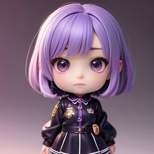 黒い制服を着たanime girl, summer clothes, Cartoon girl, anime girl, young anime girl, chibi anime girl, cute!! Around it!!! , anime girl, , girl in uniform, , cute anime girl, Anime a bit, Portrait of cute anime girl, anime girl, cute , Long Hair anime girl, anime female characters, mini, a bit! purple hair、bob cut、cute、ツンデレ、Resin