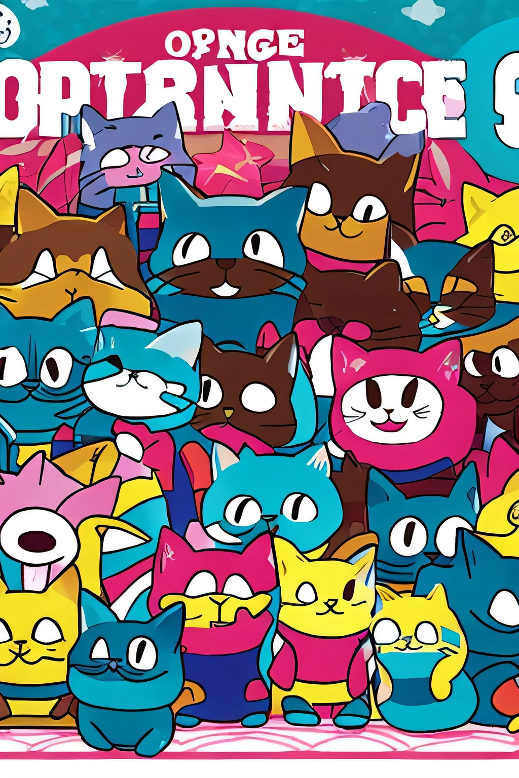 1 strange cat character、