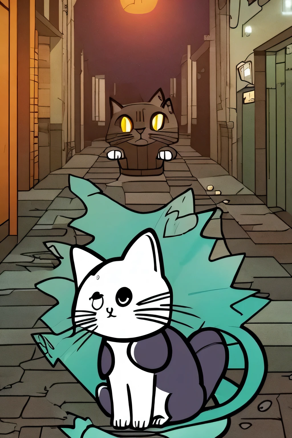 1 strange cat character、