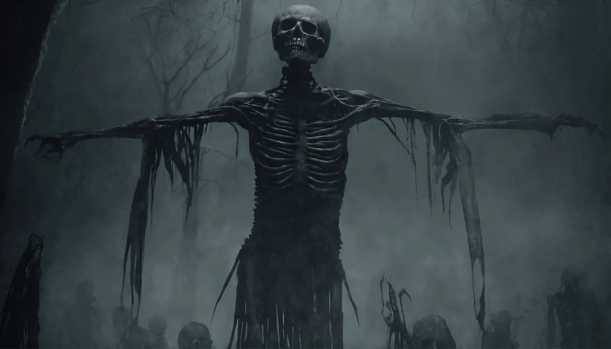 danse macabre, horror movie, cinematic look, creepy aesthetic, ultra detailed, photorealistic, masterpiece.