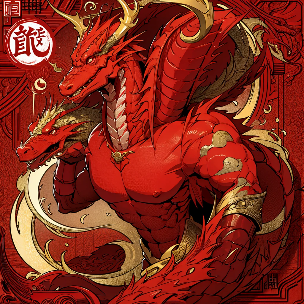 Year of the Dragon red envelope cover