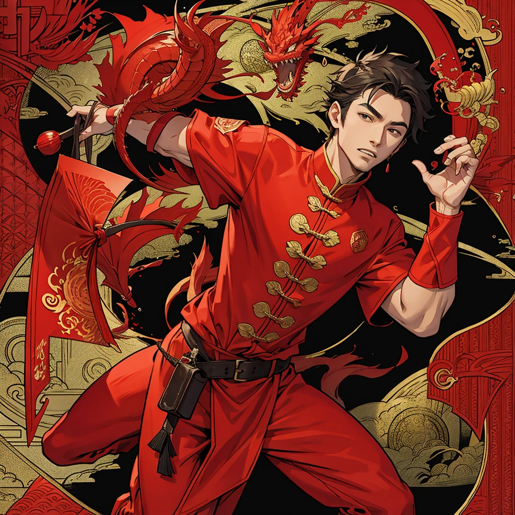 Year of the Dragon red envelope cover