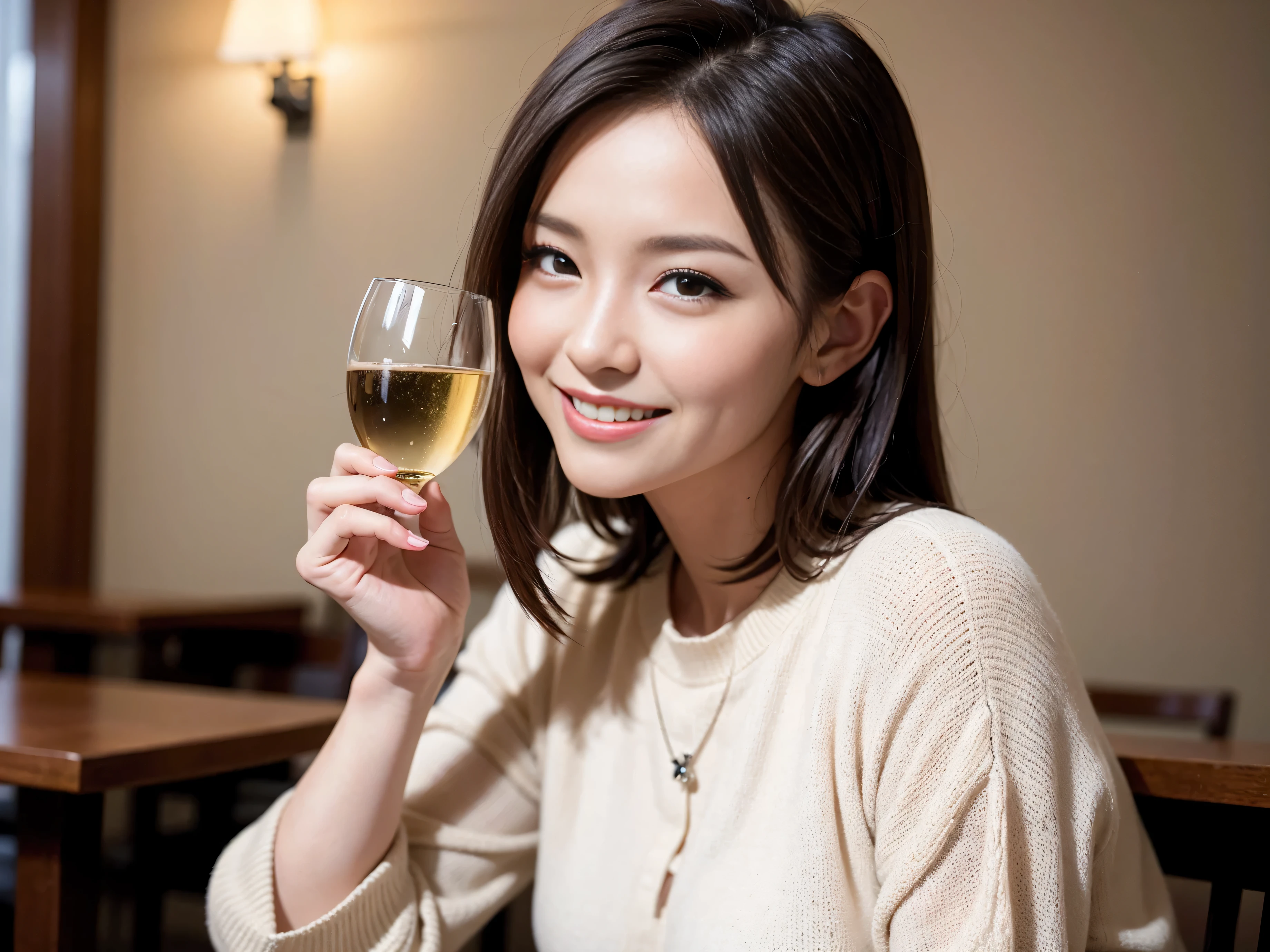 (64k, UHD, highest quality, masterpiece: 1.2), (realistic, photorealistic: 1.37), Super detailed, slimな美女3名, (slimフェイス),Happy、 最高なsmile、Fox Face、Berry Short、(because I'thin), (brown hair), (shortcut), long sleeve shirt、winter fashion、Colombia、Brazilian、Japanese、Dutch、German、Portuguese、Belgian、Italian、french,champagne、Sparkling wine、 (gush), (slimボティ), (brown hair), (shortcut), Neat beauty、cheeks blush a little, (35 years old), 38 years old, alone, 窓の外には美しく緻密なnight景が広がります., restaurant, wine glassが座っている, nightに, in a prominent place (from the Upper body) nova frog style, actress, model, Upper body, White wine, slim, wine glass, Super Clean night View, wine glass Put in the Middle, Happy smile, (smile: 1.15), beautiful and detailed eyes, Upper body, bust japan up, night, short, short, actress, model, Upper body, White wine, slim, wine glass, Super Clean night View, wine glass Put in the Middle, Happy smile,