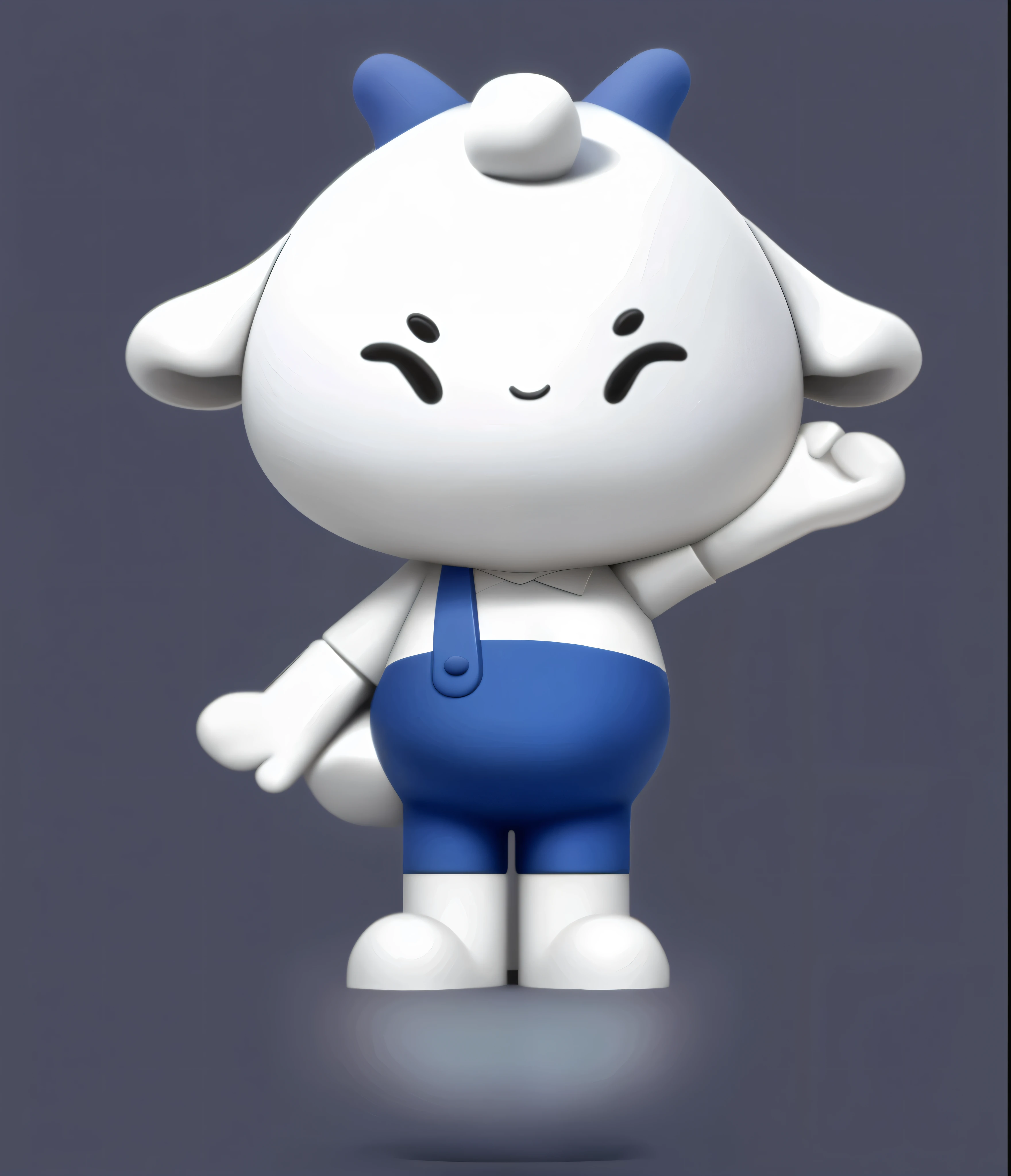 Transition natural colorless block color uniform clean Morandi color matching soft color cute character clay material blind box character style 3d modeling c4d rendering ultra-clear rendering IP image cartoon animation