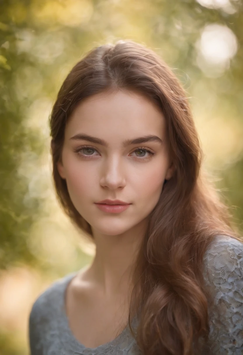 photographie d&#39;une femme de 18 ans, visage parfait, face