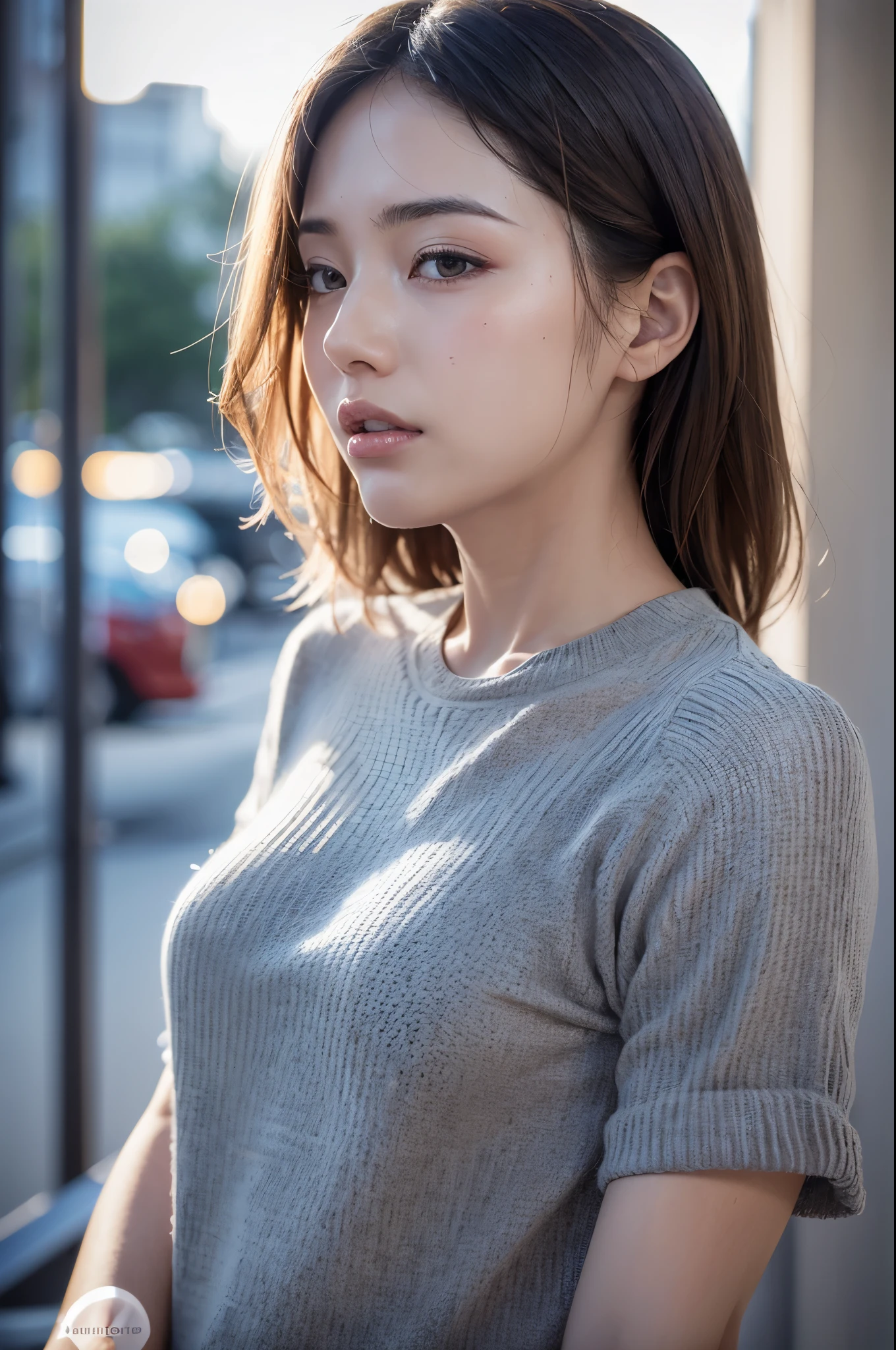 wear, (photo actual:1.4), (hyper actual:1.4), (actual:1.3),
(Smoother lighting:1.05), (Improve lighting quality:0.9), 32k,
1 girl,20 year old girl, actual lighting, backlight, There is light on the face, Ray tracing, (bright light:1.2), (quality improvement:1.4),
(The best quality real textured skin:1.4), delicate eyes, Delicate face,
(Tired, sleepy and happy), (lol:0), face close-up, t-shirt,
(Increase body line emotions:1.1), (Increase the beauty of skin texture:1.1)