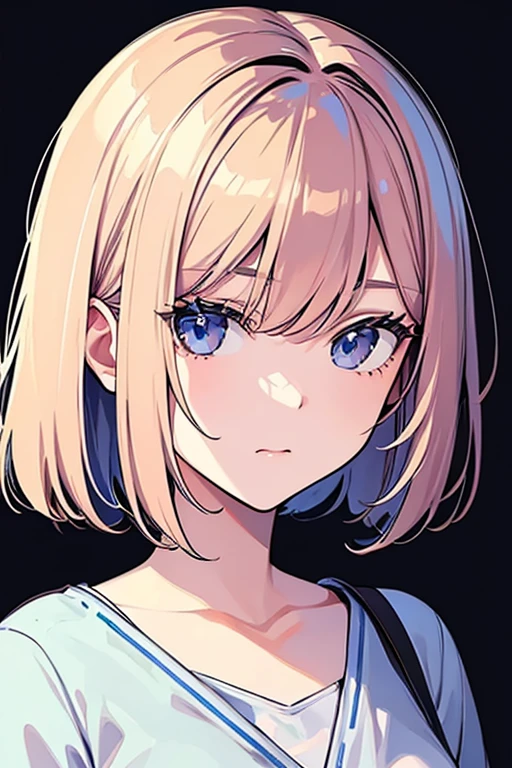 (2D illustration)、(the lines are clear)、(2D illustrationの顔)、woman's face、