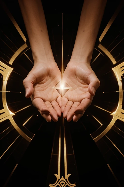create an esoteric image of hands, die Energie senden