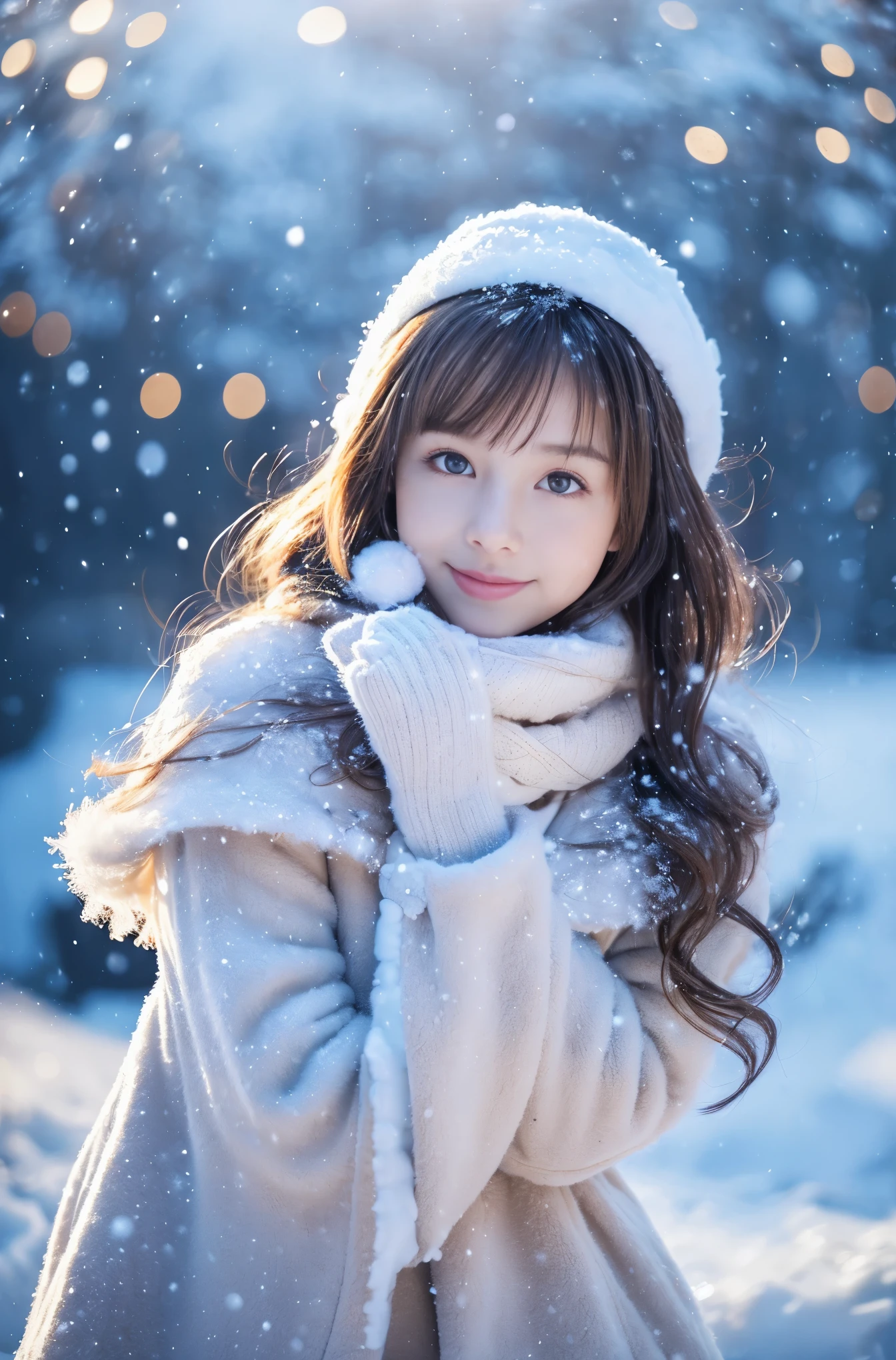 (Raw photo: 1.2), (realistic: 1.4), (highest quality: 1.4), (ultra high resolution: 1.2), (very detailed: 1.3), (HDR: 1.2), (cinematic lighting: 1.3), (fine eyes), (detailed face), (fine fur), (snow background: 1.2), cute fox, standing pose, (3/4 length: 1.2), (Fluffy Tail :1.2), (soft hair: 1.2), (adorable: 1.2), (look at the viewer), (innocent look), (soft lighting), (dream-like), (Fantasy Like: 1.3), (ethereal: 1.3), (Magic: 1.2), (snowflake: 1.2), (winter wonderland: 1.3), (Whimsical: 1.2), (playfulness: 1.2).