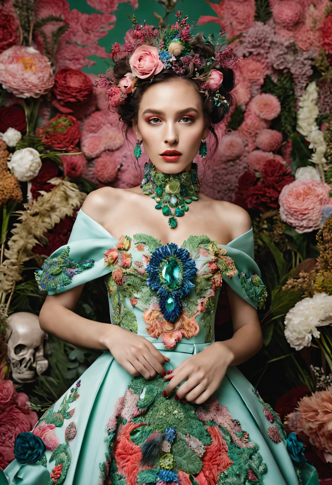 (Confetti is flying),Alyssa Lazer (Aliza Razell) style, beautiful details,极繁主义style ,