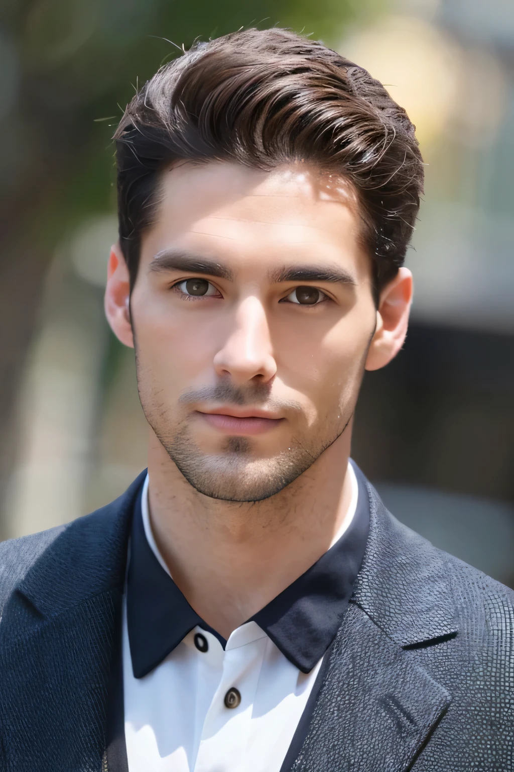 Create a realistic Man of the age 28-year-old facing to the camera white man very handsome