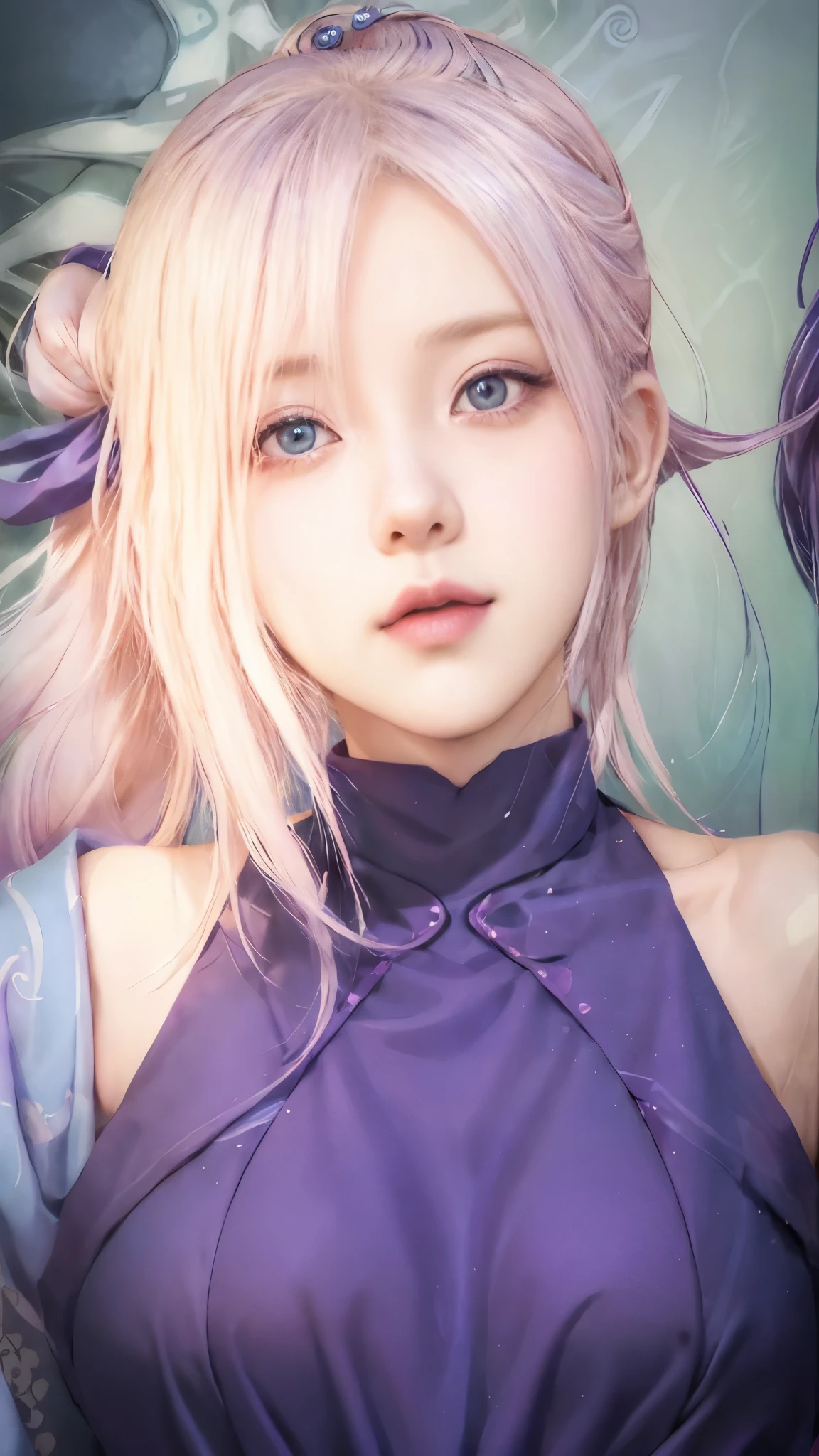  girl with blonde hair and blue eyes in purple dress, tsunade from naruto, inspired by INO, haruno sakura, from naruto, sakura haruno, sakura haruno in slug sage mode, cel - shaded art style, hinata hyuga, [[[[grinning evily]]]], cell shaded adult animation, shikamimi