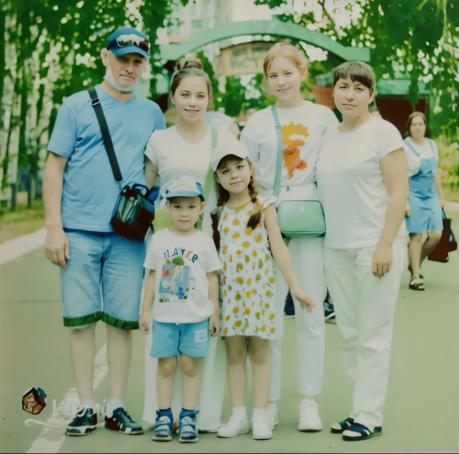 photo restoration, bright multicolored colors, modern photo