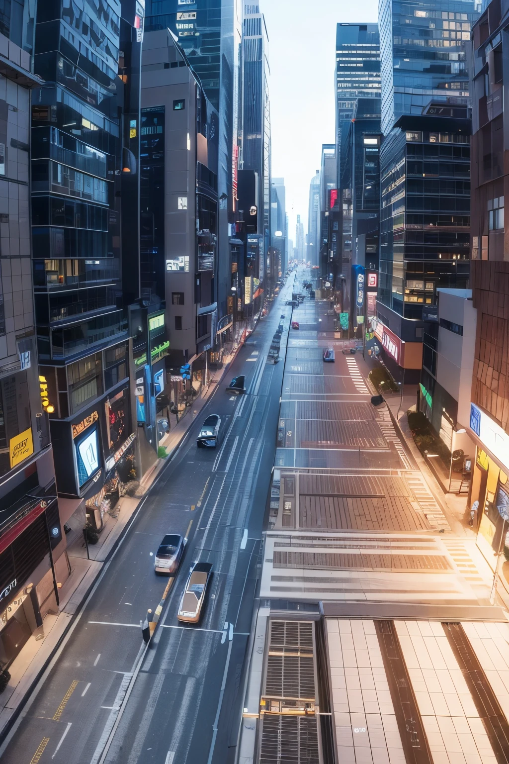 Super wide angle of the future city with a sense of technology on the earth (Realism:1.4),(best quality:1.0),(ultra high resolution:1.0),8k,RAW photos,(masterpiece:0.2),Super detailed