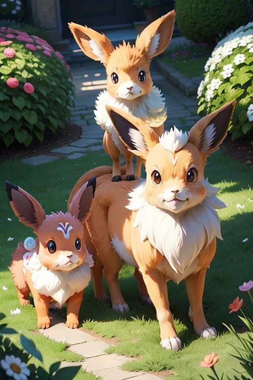 pokemon avec fleur avec un eevee
