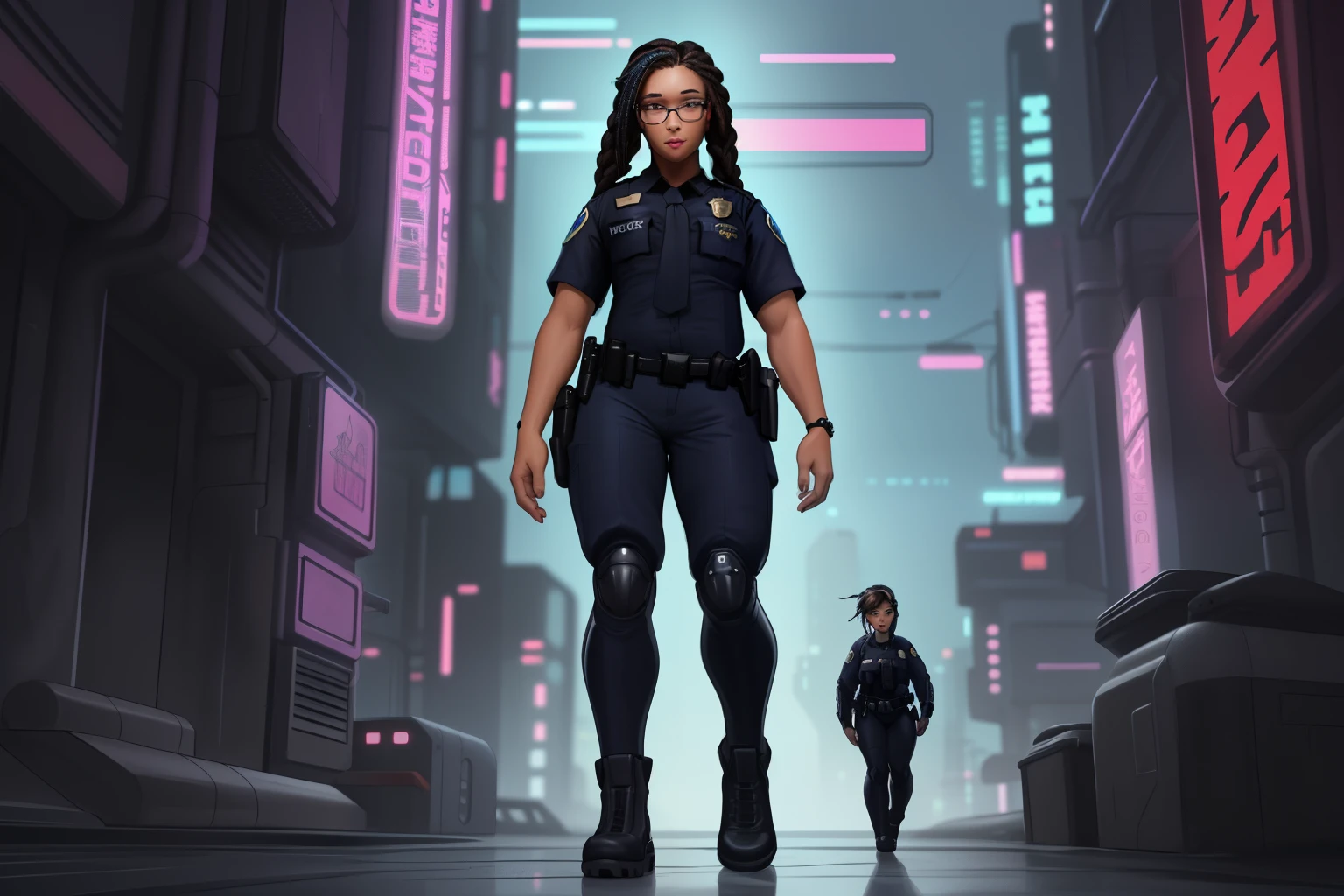 ((masterpiece)),(((best quality))),((character design sheet)), illustration,1woman, environment Scene change, (long braided hair:1.4),((cyberpunk police officer:1.5)), muscular, black legs, thick legs, (pale skin:1.3)scribbles and marks, light blue shirt, ((detailed face:1.1)), rough sketches, (puffy lips:1.4), pose too, ((brunette hair:1.2)), (police officer outfit:1.3) , 8k,16k, (simple background, light background: 1.3) ((Style 20 year old black woman with glasses , com ,big vagina Art Vista de Corpo Inteiro, plano completo, View various frontal poses, de personagem, views and points of view, um personagem, corpo inteiro, personagem com menos, estilo de roupa, no mesmo Estilo de cabelo, less Type of footwear, FORTE )):: ((full body view, plano completo, Vista design de personagem, views views, de um personagem, corpo inteiro,, personagem com menos, estilo de roupa, no mesmo Estilo de cabelo, less Type of footwear)):: Uma mulher Moreno de uma mulher seios , position of 69 position, cabelo afro caindo para a frente, Tipo Rasta, but braided, com belos seios corpo perfeito com , a wide thigh is a beautiful woman, com seios lindos corpo perfeito, uma coxa larga, um destino com ,sexual expression, erotismo