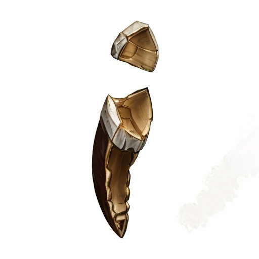  a large tooth, damaged tooth, one canine tooth, a piece of tooth, Orc Tooth - If the tooth is put in a pocket it automatically casts Invisibility for 1d4 rounds., MagicItem_v1, (white background), fullshot