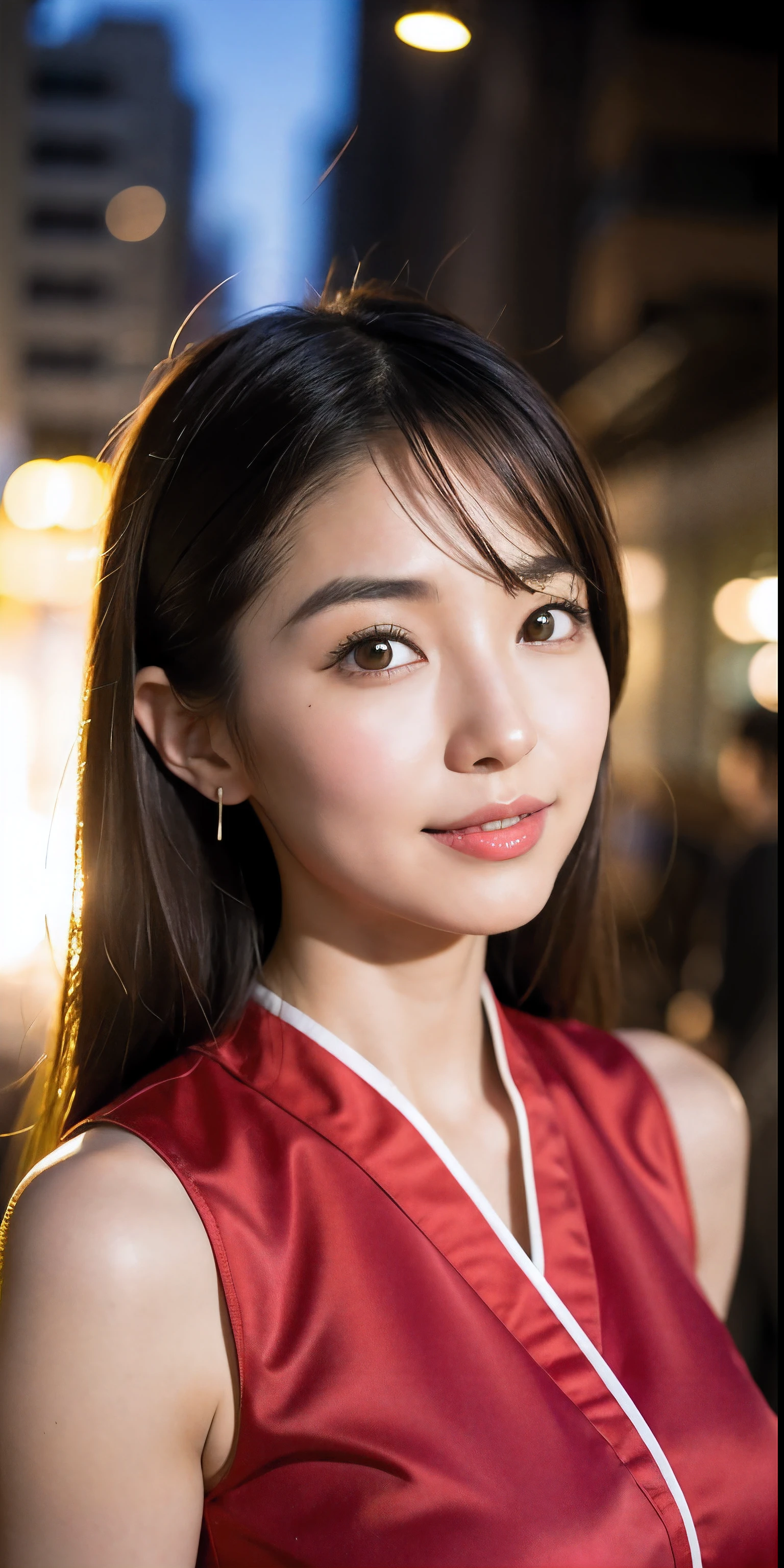 Wear Yong Yong's gorgeous Hanfu，Starry sky late at night，extremely realistic，stand up straight，puff out your chest，The most beautiful woman here，4086kbit，extreme details，The truth about skin and skin texture，Sunlight shines，Yua Mikami，，Yui Aragaki，Hamabe Beauty，Rei Honjo，Namiki Yu，Shinoda Yu，Upper body close-up