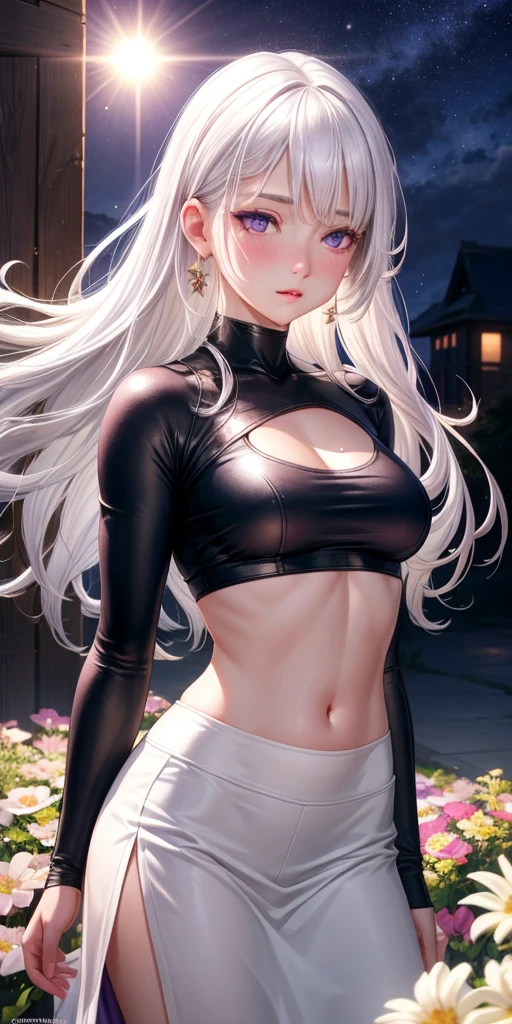 anime girl with white hair and black clothes posing naked, extremely detailed artgerm, detailed digital anime art, artgerm on artstation pixiv, guweiz on pixiv artstation, guweiz on artstation pixiv, fanart best artstation, :: rossdraws, trending on artstation pixiv, rossdraws 2. 5