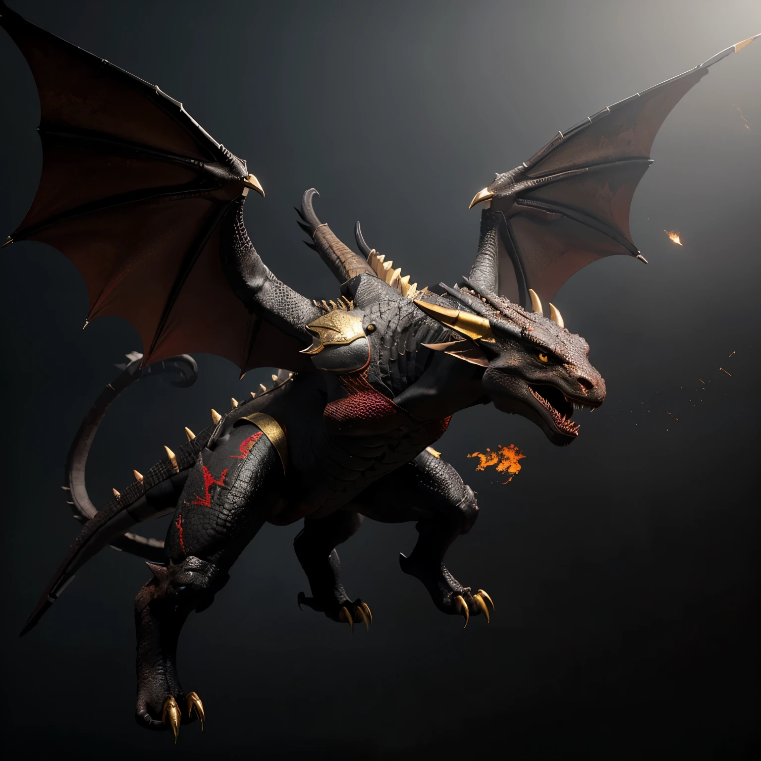 a close up of a dragon with a red head and wings, monster hunter monster, wyvern, giant kaiju dragon monster, monster hunter, hi - res, hi-res, mcfarlane, sculpted draconic features, dragon with scars, deathwing, as a badass monster hunter, drogon, d & d creature, monster hunter world, monster hunter the movie