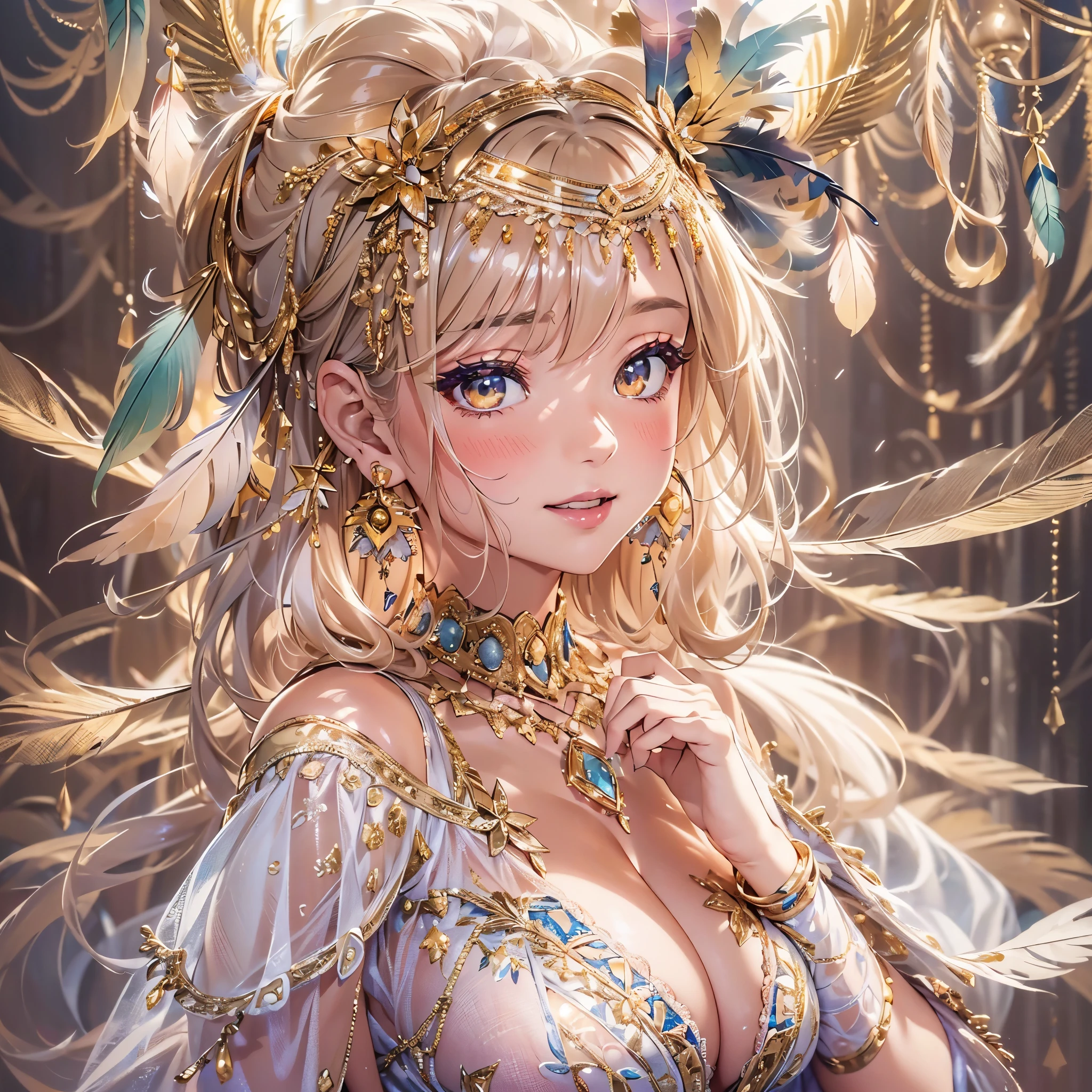 過去最高のmasterpiece、beautiful美しさ, 3D two-dimensional, rich, blonde, skirt, stockings, high heels, poison、star、star、(Highly detailed CG Unity 8K wallpaper),(masterpiece), (最high quality), (Super detailed), (best work),(best shadow), (sharp eyeliner, eye shadow, fine eye:1.1), (超High resolution,realistic,最high quality,realistic),(8K,RAW photo,最high quality,マstarプル),mature woman、sensual curves、huge breasts、thighs、bubble、お尻のmasterpiece, 最high quality, Super detailed, full body shot, mature woman, beautiful mature woman, nightgown and underwear, enchanting smile, thick lips, Chubby lips, blush, looking at the viewer, provocative expression, beautiful髪型, cleavage, Plump、curvy hips、attractive face、sexy lingerie、an inviting gaze、Expression of emotions、Lewd underwear、(((erotic see-through lingerie set)))、Standing position、gorgeous accessories 、big breastsの女性, bare shoulders, golden hair, colored feather, metal ornaments, colored flowers, particle, light, (masterpiece, 最high quality, 最high quality, official art, beautiful and aesthetic:1.2), (1 girl:1.3), very detailed,(fractal art:1.1),(colorful:1.1)、(flowers:1.3),most detailed,(zentangle:1.2), (dynamic pose), (abstract background:1.3), (shiny skin), (lots of colors :1.4), ,(earrings:1.4), (feather:1.4),masterpiece, 最high quality, Super detailed, 30~40 years, full body shot, beautiful 、various hairstyles,gold headband,plump breasts,beautiful butt,greek clothing,Tulle covers the breasts,perfectly proportioned, detailed clothing details,marble,god statue,cinematic lighting, film grain, 8K, masterpiece, Super detailed, high detail, high quality, High resolution,(((NSFW:1.2)))、exposed chest、Openwork decoration,(((see through dress)))、(((解剖学的に正しいbody))) , 最high quality, Super detailed, (((Lewd underwear)))、raise your butt, from below, (((R-18)))、Hakari、thighs, big breasts, Are standing, cowboy shot, blush, (((1 girl))), (masterpiece:1.3), (High resolution), (8K), (very detailed), perfect face, Nice eye and face, (((最high quality))), (Super detailed), detailed face and eye, (alone), High resolution、beautifuleye,(((sexy pose)))、(((整ったbig breasts)))、((beautiful eye))、luxury、(((超High resolution)))、(((detailed description)))、(((ぽっちゃりbody型)))、(((解剖学的構造に一致したbodyの部位)))、beautiful長いまつ毛、バランスのとれたbody型,2 feet、Just the right size for your legs and arms、Fishnet tights、glamorous、(((Clear white and black eye)))、lipstick、Sparkling、(Undistorted face, eye, body)、jewelry、gem、(長くカールしたbeautifulまつ毛)、(((バランス良いbeautiful胸)))、(transparent, Exquisite skin:1.2)、(((完璧なglamorousボディー)))、actress face、Super beautiful、Cute smile、Healing beauty、Flower shower、完璧なeye、realistic depiction、Super sexy、glossy、Glamorous、double eyelids、Good dark makeup、makeup