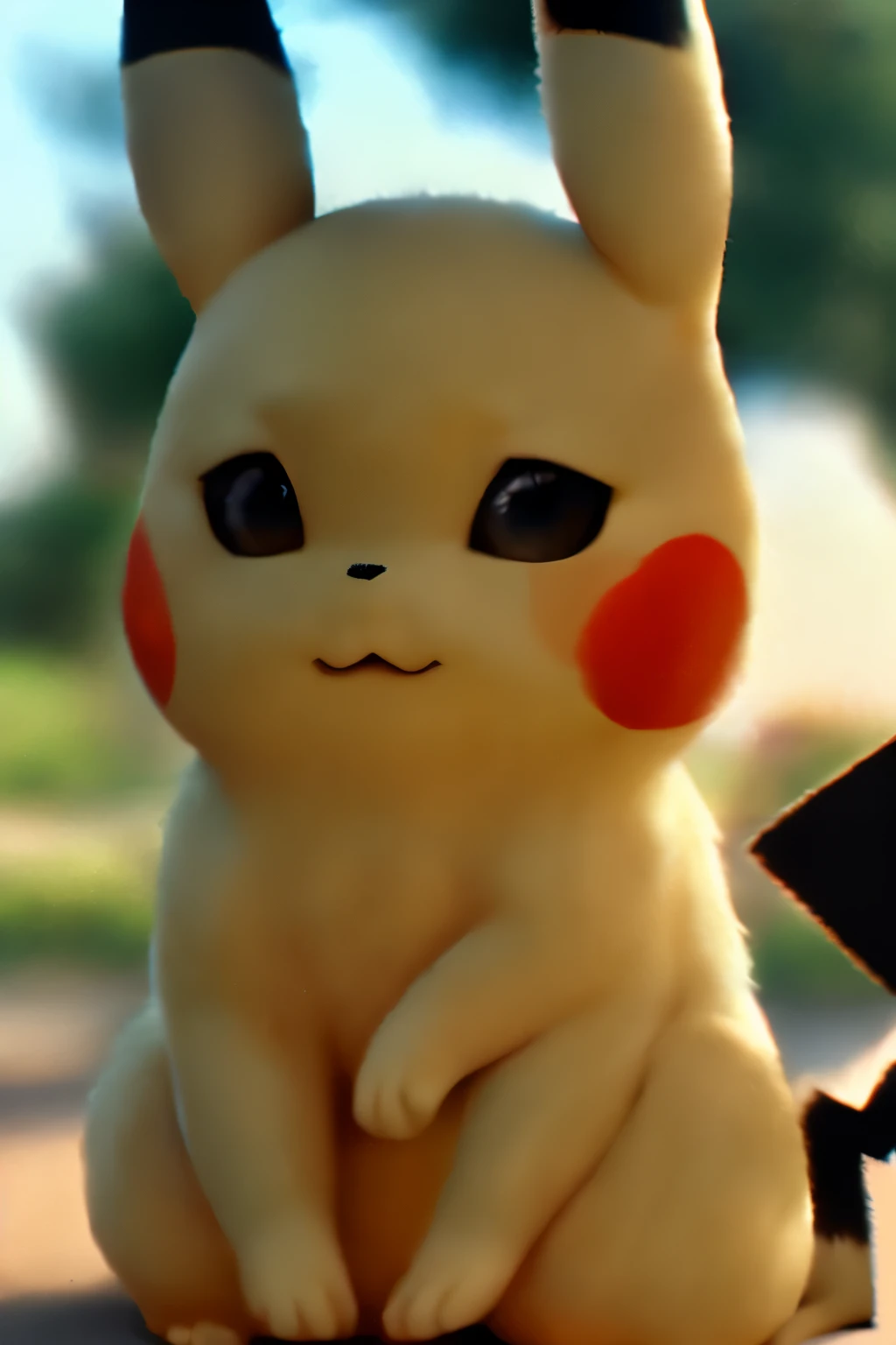 photograph, Real Pikachu full body BREAK BREAK portrait, symmetry, very detailed, Smooth, sharp focus, cinematic lighting, kkw-ph1