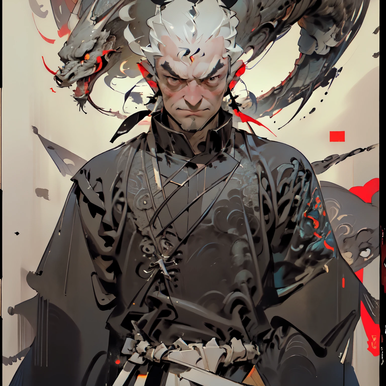 01_Masterpiece. High image quality. A mature man demonstrates a rare coin, a professional jeweler-appraiser. He holds a coin in his hand and demonstrates its face value to the viewer. A man is a jeweler, from the modern world of blockchain, in his hand, he has a high-denomination crypto coin Ethereum. A man with gray hair, short-cropped curly hair, and a neatly trimmed beard. Elegant, businesslike, medium build. intellectual. A smart face and light wrinkles emphasize the wisdom of the years lived, a pince-nez on the eye. 02_ Comic-style image, graphics, clean linear drawing, clear strokes, contrasting chiaroscuro, color shading, balanced warm colors.
03_ High image quality, 4K | Ultra HD | Full HD, cinematic comic book, 3D _in comic style - linear stroke, color fill, high-quality stroke - a masterpiece, TOP computer graphics ART. 8K, dark lighting, strong shadow. (vivid, anime, comic, creative, sharp focus, 8K). High detail of the drawing, linear, high-quality background (shades of cool tones, red, yellow warm highlights, side lighting), cyberpunk and futurism, art deco. Film grains, dust, and pa