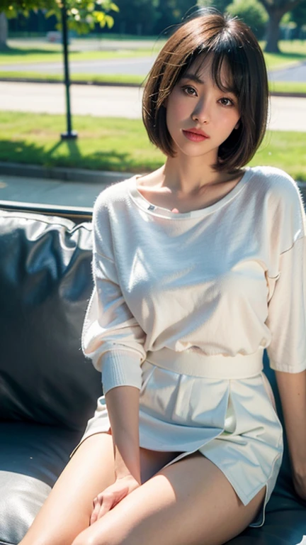A girl named Amy, Bob Cut, POV, Lens Flare, f/2.0, 105mm, Hasselblad, UHD, retina, masterpiece, ccurate, anatomically correct, textured skin, super detail, high details, high quality, best quality, highres, 1080P, HD, 4K, 8k, Casual Clothing