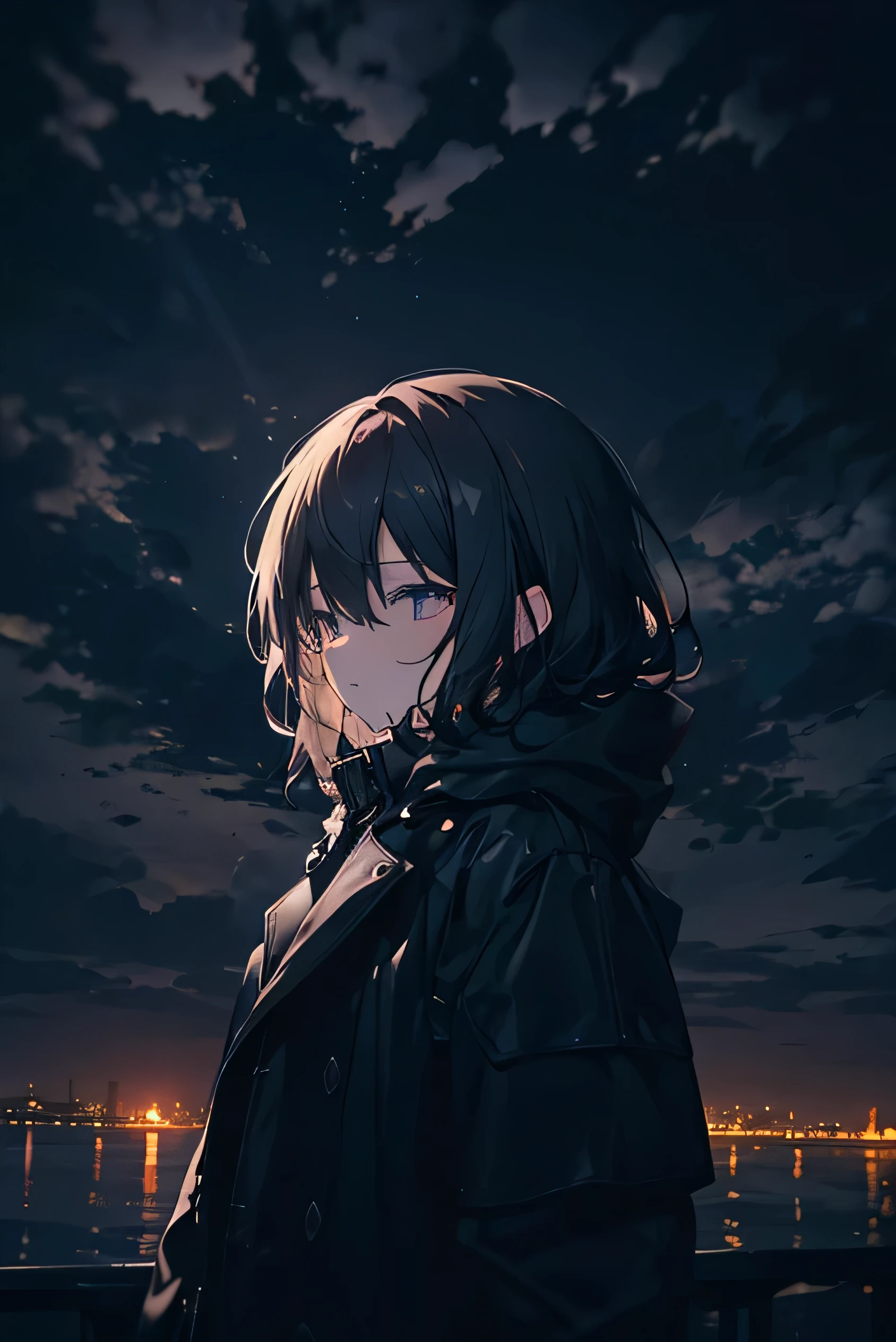 night atmosphere,black clouds,
