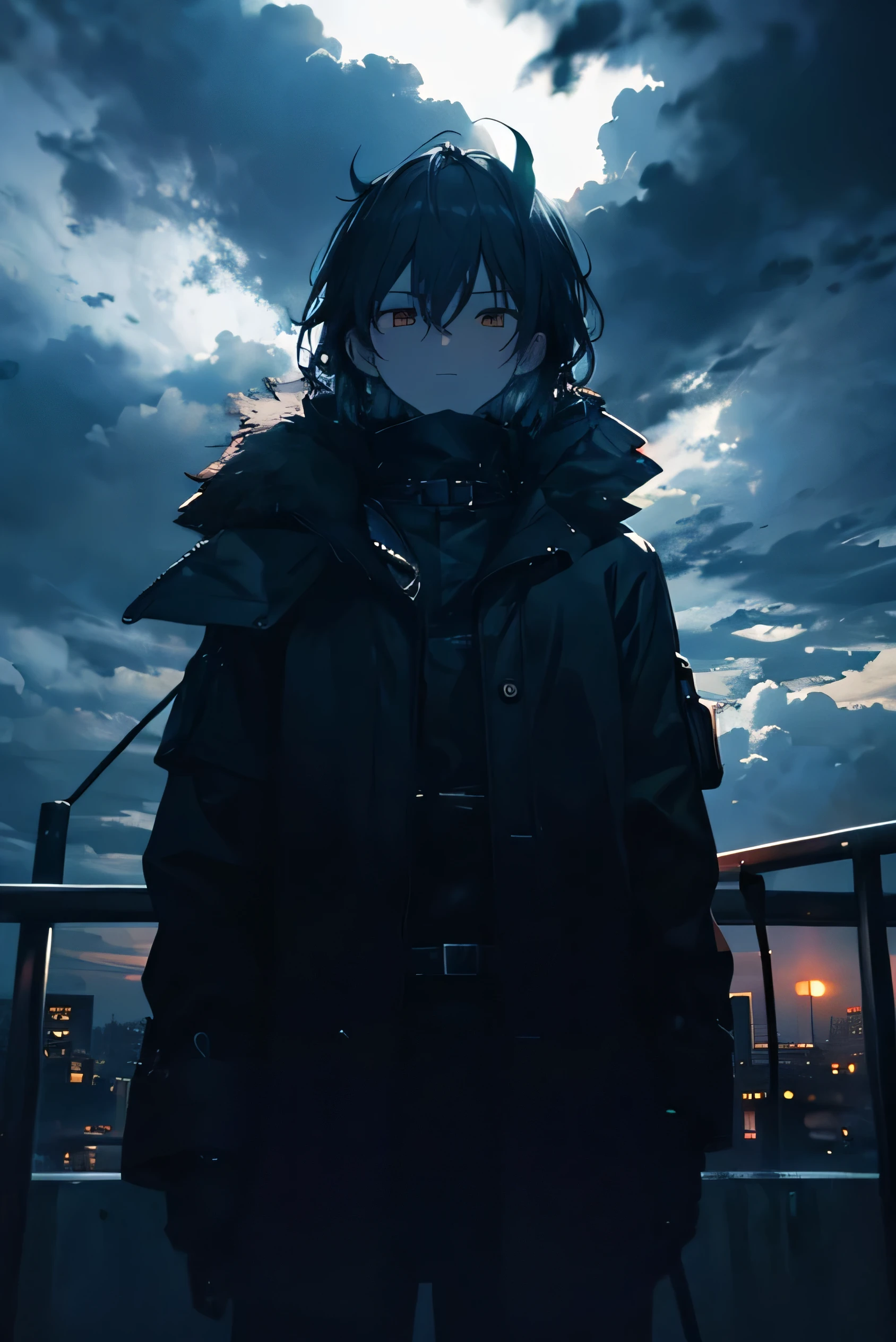night atmosphere,black clouds, without character
