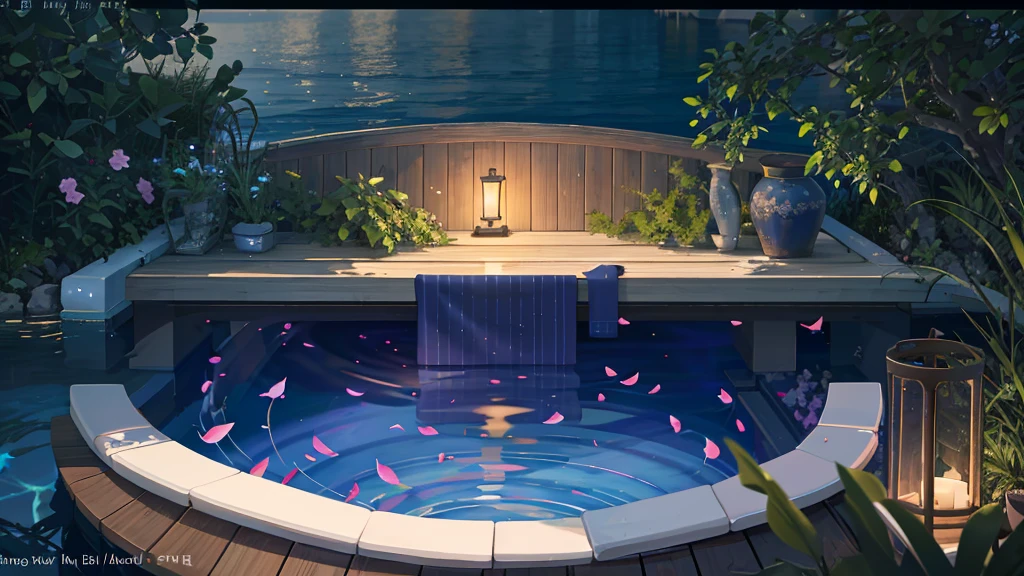 wallpaper, spring pool, pool, boat, row of willows on the coast, pool background, Depth of bounds written, HD detail, damp watermark, hyper detail, movie, surrealism, soft light, deep field focus bokeh, ray tracing, diffusion (ultra-fine glass reflection)