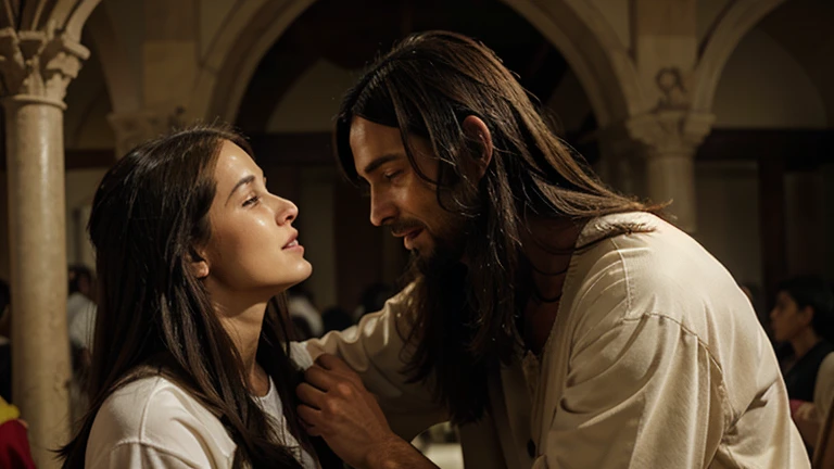Jesus blessing a person