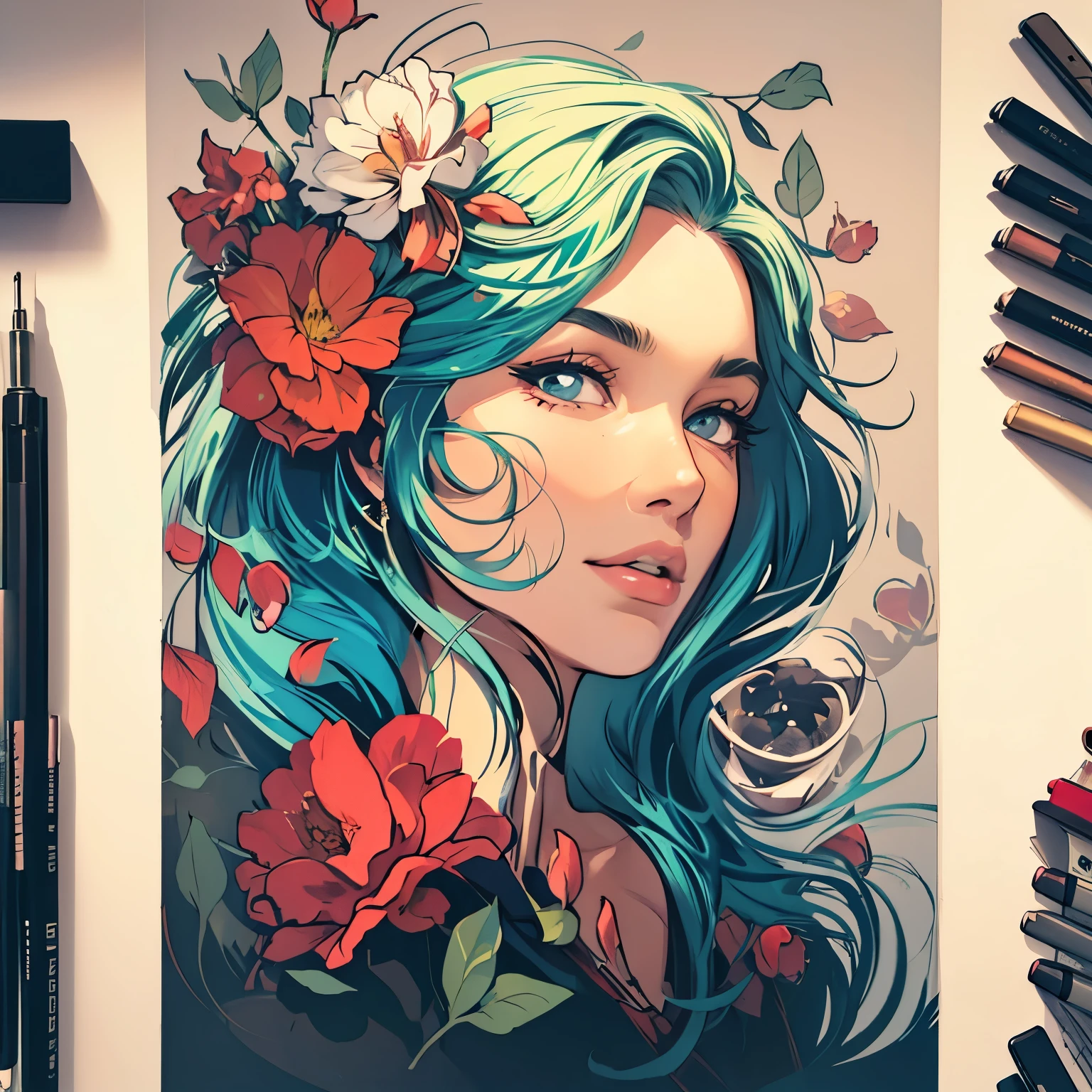 Desenho detalhado tatuagem