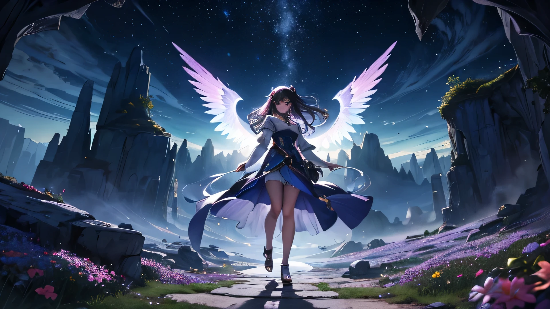Um dia, during the transition from a lush field of flowers to a rocky landscape, Aria decided to embark on a journey to unravel the mysteries of Morpheon. She began her journey as the planet's colorful sun dipped below the horizon, casting a warm glow over the ever-changing terrain.
Equipped with her diaphanous wings and a backpack full of supplies, Aria partiu para o desconhecido, your heart pounding with anticipation. The air was filled with the sweet fragrance of the meadow flowers she had just left behind.., gradualmente dando lugar ao aroma fresco da paisagem rochosa que se aproxima.
As the sun's rays painted the sky in shades of orange and pink, Aria's wings carried her gracefully over the changing landscapes. The rocks beneath their feet echoed the stories of ages past, and she could feel Morpheon's energy pulsing through the floor. Their curious eyes sparkled with wonder as they watched the vibrant flora and fauna adapting to the rocky environment...
Guiado pelo brilho suave das luas do planeta acima, Aria pressionou, Looking forward to unlocking the secrets to come. The night brought a celestial spectacle as the constellations shifted and danced in the ever-changing sky.. Aria was amazed by the beauty of the cosmic ballet, feeling a deep connection to Morpheon's rhythmic heartbeat.
Through valleys of sparkling crystals and caverns adorned with bioluminescent wonders, A jornada de Aria se desenrolou como um sonho. Each step revealed a new facet of Morpheon's enchanting tapestry, e os ecos de sua risada ressoaram pelo ar, blending with the harmonious sounds of the evolving environment.
A cada ciclo que passa, Aria's spirit of exploration remained unyielding. She became a living testament to the boundless wonders that awaited those who dared to venture into the heart of Morpheon... Enquanto o sol nascia no horizonte mais uma vez, Aria rocketed towards her next transformation, ready to embrace the ever-changing beauty of your heavenly home.