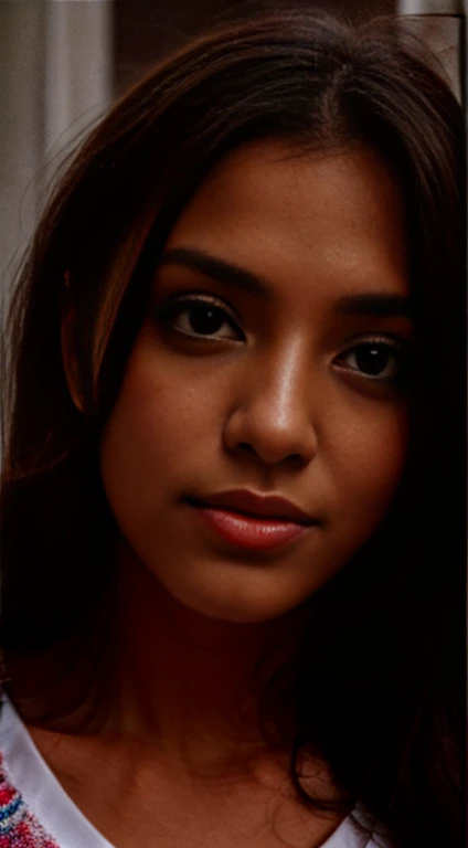 A beautiful portrait of a 25-year-old Mexican girl, Vista de cintura para arriba, Con un precioso pantalon de mezclilla azul, con una universidad de fondo. The girl has striking features, caracterizado por ojos detallados, labios detallados, y una cara extremadamente detallada. She has long eyelashes that enhance her feminine charm. The portrait is created using various artistic mediums, such as illustration or oil painting, para lograr una alta calidad, realista, e imagen fotorrealista. La calidad de imagen es exquisita, with a high resolution of 4K or 8K, Giving it a masterpiece look. Lighting emphasizes the girl's features, creating a vivid and captivating effect. La paleta de colores se selecciona cuidadosamente, focusing on vibrant colors that enhance the overall visual impact. The composition of the portrait shows the elegance and confidence of the girl, capturando su personalidad y juventud.