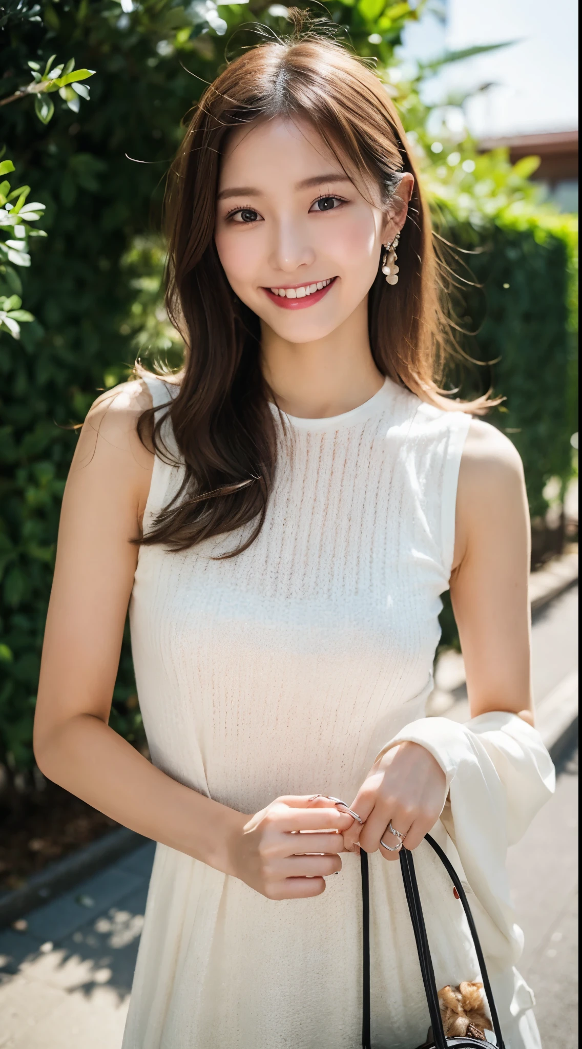 ulzzang-6500-v1.1, (RAW photo:1.2), (realistic), beautiful detailed girl, (genuine: 1.4), cheongsam clothing, Sleeveless cheongsam, The material of the cheongsam is satin, shiny and、It is soft and smooth to the touch., tight cheongsam dress, No underwear is worn, The target audience is one person, Shot outdoors, soaking wet, sweaty, (very affectionate smile:1.3)、
