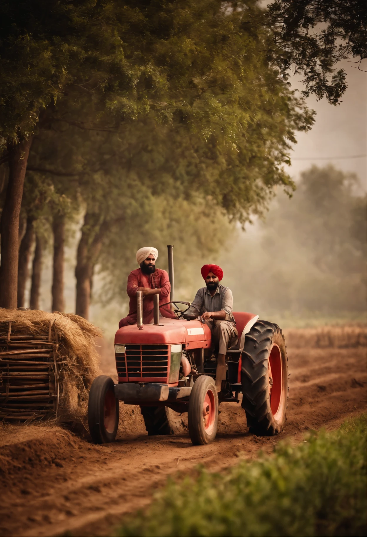 Punjabi Farmers with tractor
