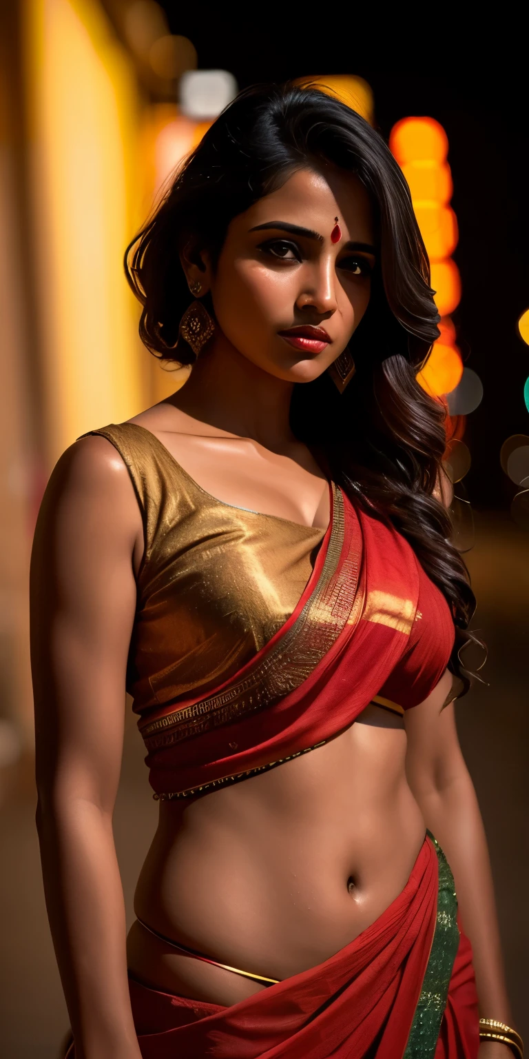 beautiful mature Indian college girl, in red saree, outside a club , ((slim, )), photorealistic, photo, masterpiece, realistic, realism, photorealism, high contrast, photorealistic digital art trending on Artstation 8k HD high definition detailed realistic, detailed, skin texture, hyper detailed, realistic skin texture, armature, best quality, ultra high res, (photorealistic:1.4),, high resolution, detailed, raw photo, sharp re, by lee jeffries nikon d850 film stock photograph 4 kodak portra 400 camera f1.6 lens rich colors hyper realistic lifelike texture dramatic lighting unrealengine trending on artstation cinestill 800,