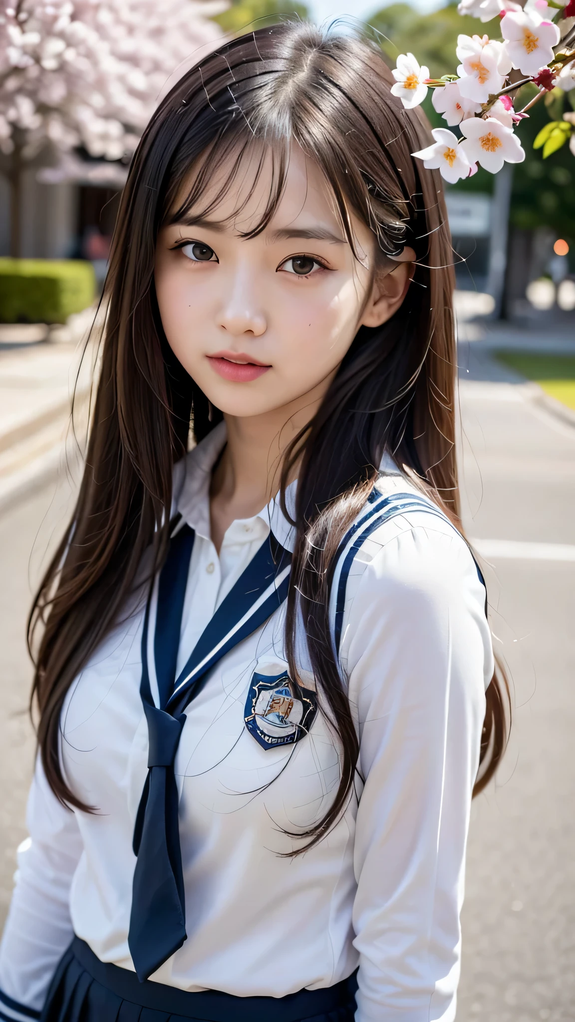 (2girls), ((best Quality)), (Ultra-detailed), (extremely detailed CG unified 8k wallpaper), Highly detailed, High-definition raw color photos, Professional Photography, (twintails), Amazing face and eyes, Pink eyes, (hi-school uniform, pleated mini skirt:1.3), (hi-school uniform with wide open breasts:1.5), beautiful big breasts, bare breasts, (amazingly beautiful girl), (((Bokeh))), depth of fields,