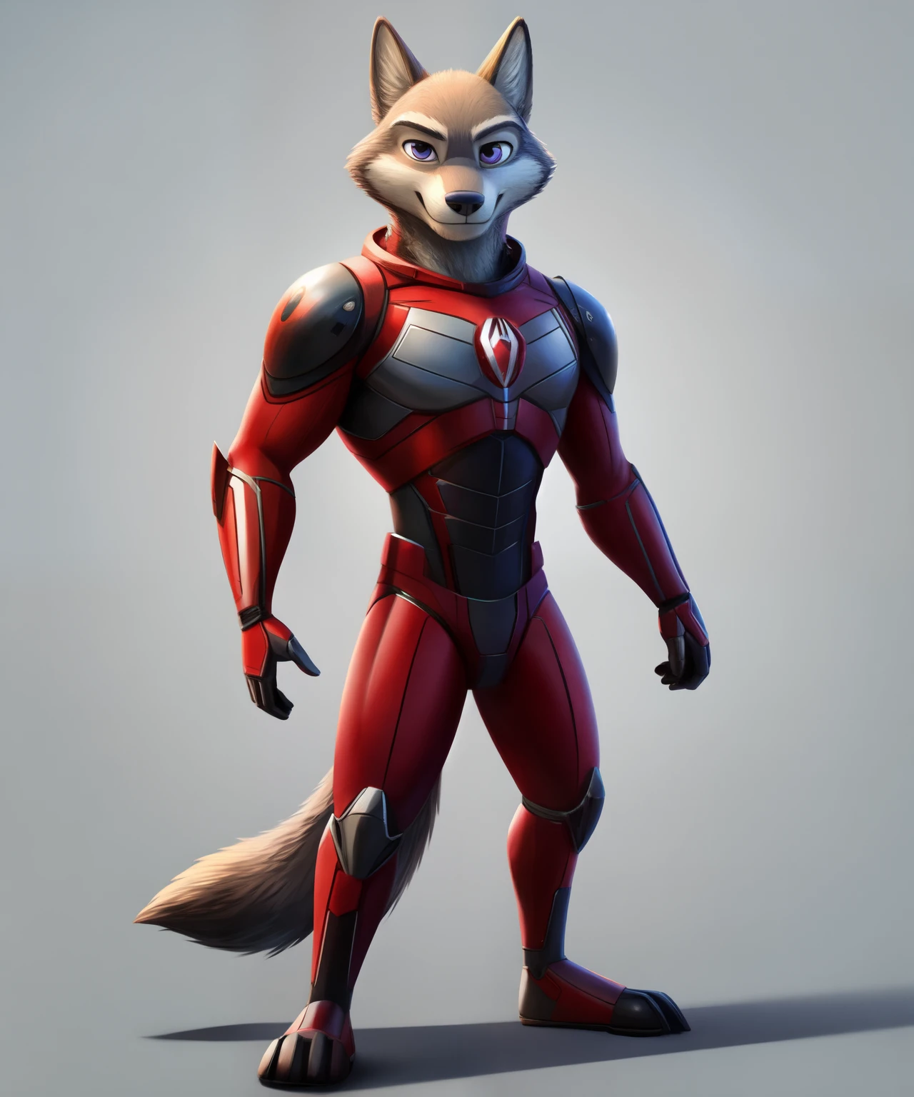 Scott Lang Antman as an wolf, Zootopia style, full body view