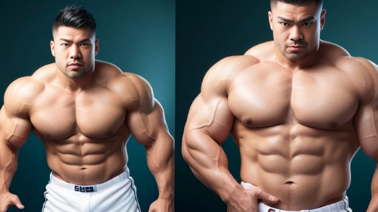 (Highly detailed 8K wallpaper), asian man, muscle worship, fold your arms, On the playground, baseball uniform, high detail, very short hair, skin head, Circular cut, very large and strong body, bulging muscles, muscular, very large pectoral muscles. Very sexy abs, legs are muscular, Toned figure, brightens oily skin, muscular, Tank top, T-shirt, long shot, wide shot