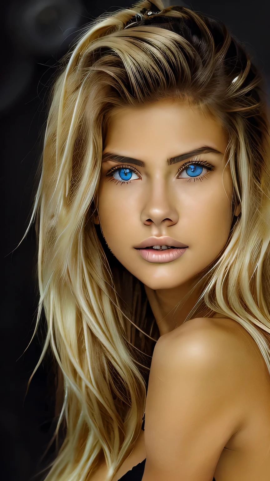 (((realistic eyes、美しい詳細なblack eye)))、long hair､black eye､blonde woman､pose for a photo, 美しいblonde woman, ((Unparalleled beauty 30 years old))、beautiful blonde girl, blonde and attractive features, soft portrait shot､8K, gorgeous and attractive face, attractive woman face, beautiful woman pictures, beautiful female model, 魅力的なbeautiful face, beautiful model portrait, blonde woman, beautiful young face, beautiful young woman､masterpiece, 最high quality, high quality, High resolution､ beautiful face、(realistic face)、realistic eyes、美しい詳細なblack eye、realistic skin、beautiful skin、surreal、very detailed、((space background))
