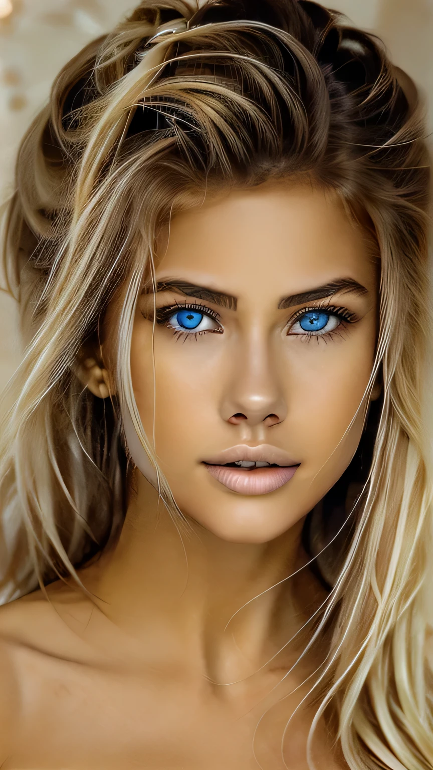 (((realistic eyes、美しい詳細なblack eye)))、long hair､black eye､blonde woman､pose for a photo, 美しいblonde woman, ((Unparalleled beauty 30 years old))、beautiful blonde girl, blonde and attractive features, soft portrait shot､8K, gorgeous and attractive face, attractive woman face, beautiful woman pictures, beautiful female model, 魅力的なbeautiful face, beautiful model portrait, blonde woman, beautiful young face, beautiful young woman､masterpiece, 最high quality, high quality, High resolution､ beautiful face、(realistic face)、realistic eyes、美しい詳細なblack eye、realistic skin、beautiful skin、surreal、very detailed、((space background))