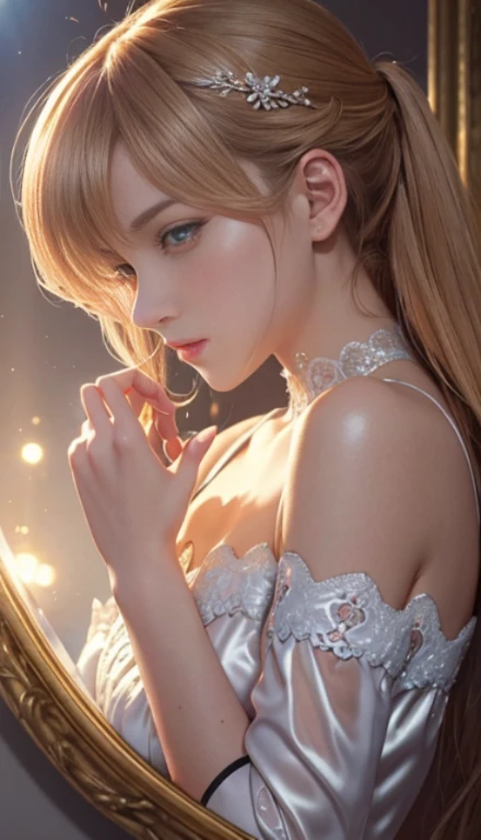 ((detailed)), ((masterpiece)), ((best quality)), (4K), (Elegant), Meticulous, Shojo, Romance, Magical Girl, Artwork, Design concept, Shiny light, Glossy lighting, Highlights and reflections, Versatile for different scenes, Sharpness throughout
