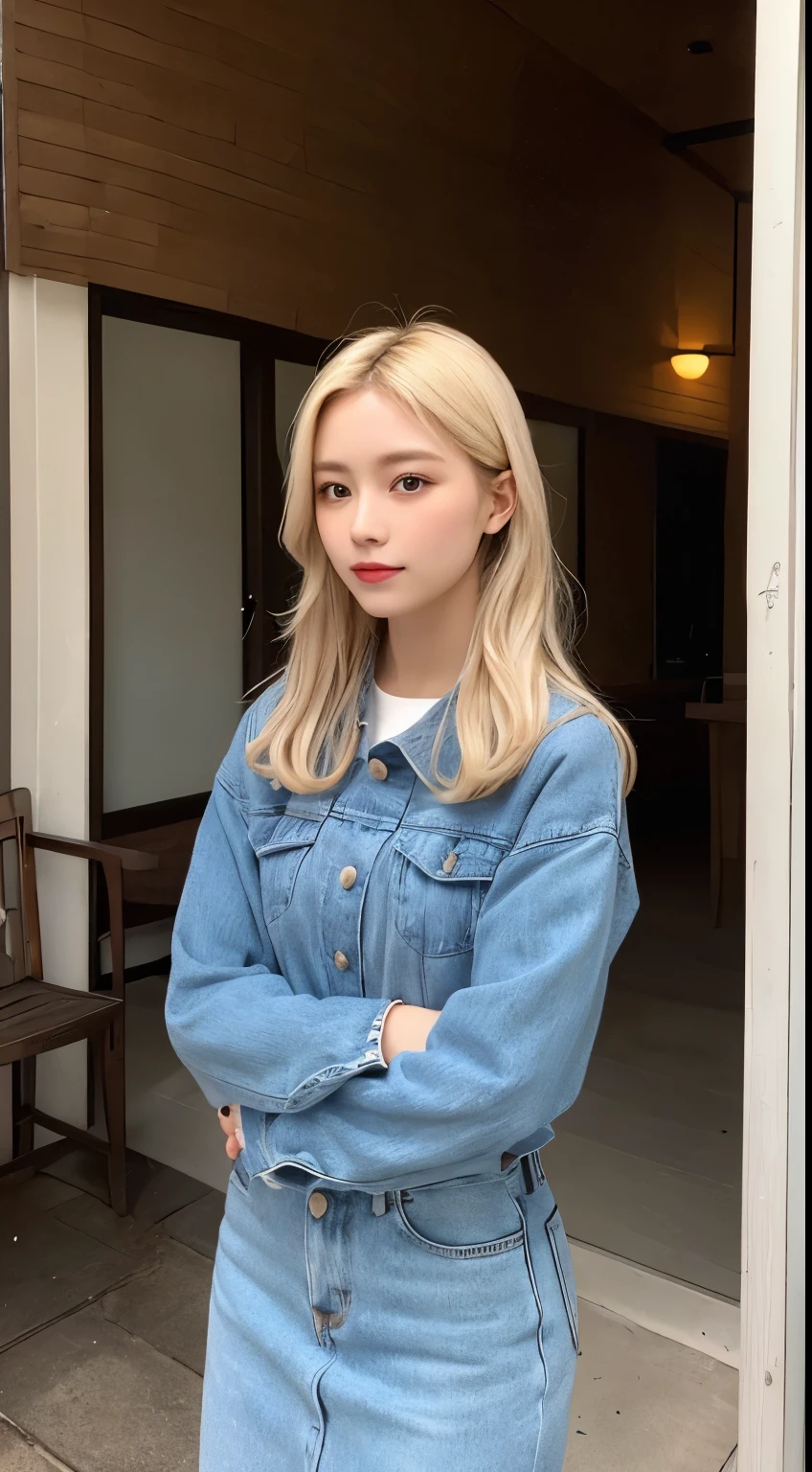 a portrait of a beautiful blond 24 years old