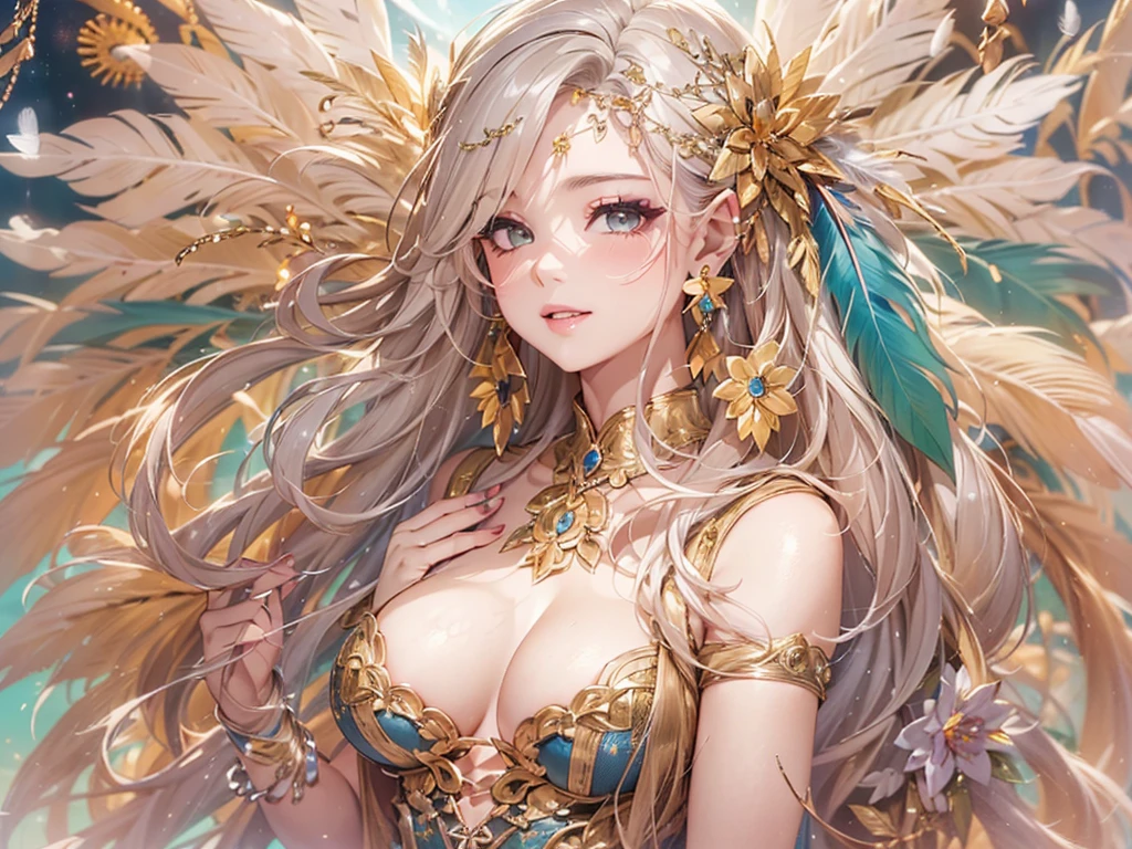去最高のmasterpiece、beautiful美しさ, 3D two-dimensional, rich, blonde, skirt, stockings, high heels, poison、star、star、(Highly detailed CG Unity 8K wallpaper),(masterpiece), (最high quality), (Super detailed), (best work),(best shadow), (sharp eyeliner, eye shadow, fine eye:1.1), (超High resolution,realistic,最high quality,realistic),(8K,RAW photo,最high quality,マstarプル),mature woman、sensual curves、huge breasts、thighs、bubble、お尻のmasterpiece, 最high quality, Super detailed, full body shot, mature woman, beautiful mature woman, nightgown and underwear, enchanting smile, thick lips, Chubby lips, blush, looking at the viewer, provocative expression, beautiful髪型, cleavage, Plump、curvy hips、attractive face、sexy lingerie、an inviting gaze、Expression of emotions、Lewd underwear、(((erotic see-through lingerie set)))、Standing position、gorgeous accessories 、big breastsの女性, bare shoulders, golden hair, colored feather, metal ornaments, colored flowers, particle, light, (masterpiece, 最high quality, 最high quality, official art, beautiful and aesthetic:1.2), (1 girl:1.3), very detailed,(fractal art:1.1),(colorful:1.1)、(flowers:1.3),most detailed,(zentangle:1.2), (dynamic pose), (abstract background:1.3), (shiny skin), (lots of colors :1.4), ,(earrings:1.4), (feather:1.4),masterpiece, 最high quality, Super detailed, 30~40 years, full body shot, beautiful 、various hairstyles,gold headband,plump breasts,beautiful butt,greek clothing,Tulle covers the breasts,perfectly proportioned, detailed clothing details,marble,god statue,cinematic lighting, film grain, 8K, masterpiece, Super detailed, high detail, high quality, High resolution,(((NSFW:1.2)))、exposed chest、Openwork decoration,(((see through dress)))、(((解剖学的に正しいbody))) , 最high quality, Super detailed, (((Lewd underwear)))、raise your butt, from below, (((R-18)))、Hakari、thighs, big breasts, Are standing, cowboy shot, blush, (((1 girl))), (masterpiece:1.3), (High resolution), (8K), (very detailed), perfect face, Nice eye and face, (((最high quality))), (Super detailed), detailed face and eye, (alone), High resolution、beautifuleye,(((sexy pose)))、(((整ったbig breasts)))、((beautiful eye))、luxury、(((超High resolution)))、(((detailed description)))、(((ぽっちゃりbody型)))、(((解剖学的構造に一致したbodyの部位)))、beautiful長いまつ毛、バランスのとれたbody型,2 feet、Just the right size for your legs and arms、Fishnet tights、glamorous、(((Clear white and black eye)))、lipstick、Sparkling、(Undistorted face, eye, body)、jewelry、gem、(長くカールしたbeautifulまつ毛)、(((バランス良いbeautiful胸)))、(transparent, Exquisite skin:1.2)、(((完璧なglamorousボディー)))、actress face、Super beautiful、cute smile、Healing beauty、Flower shower、完璧なeye、realistic depiction、super sexy、shiny、glamorous、double eyelids、Good dark compensate、compensate、ぼやけていないeye